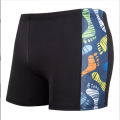 Anti-Embarrassment Men's Swimming Trunks plus-Sized plus Size Boxer Swim Trunks Set Fashion Printed Men's Hot Spring Bathing Suit.