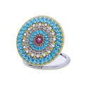 Leather Art Mirror Personalized 1pc/Set Portable Mandala Pocket Mirror Craft Kit Folding Design DIY Mirror Kit for Travel.