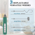 Milk Frother Handheld for Coffee, Electric Whisk, Drink Mixer with Stainless 3 Whisks, Rechargeable Hand Frother. 