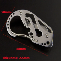 Portable Compact Stainless Steel Key Ring Multi-functional Smart Holder Keys Organizer Clip Key Chain Pocket. 