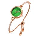 SKMEI 1805 Stainless Steel Analog quartz bracelet Watch For Women-Rose Green. 