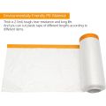 4 Rolls Clear Plastic Sheeting 4.9X 65.5 Ft Pre-Taped Masking Film Drop Cloths for Painting Automotive Painting Covering. 