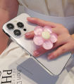 Cute 3D Flower Bow Mobile Phone Grip | Small Fresh Ins Style Airbag Bracket | Retractable Pop Socket Ring Holder.