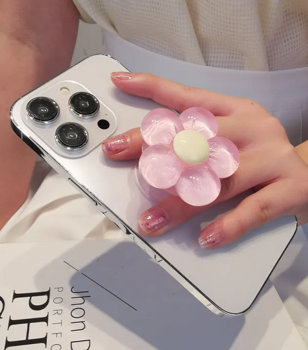 Cute%203D%20Flower%20Bow%20Mobile%20Phone%20Grip%20%7C%20Small%20Fresh%20Ins%20Style%20Airbag%20Bracket%20%7C%20Retractable%20Pop%20Socket%20Ring%20Holder%20-%20Image%207