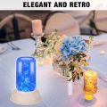 Battery Operated LED Flame Effect Night Lights Flameless Candle Tealights Simulation Flickering Desk Lamp Room Party Bar Decor.
