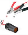 Car Cigarette Lighter Socket 12V Portable Power Plug Adapter Crocodile Clip. 
