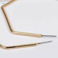 Simple Hexagonal Geometric Ear Studs Earrings Jewelry - Golden.