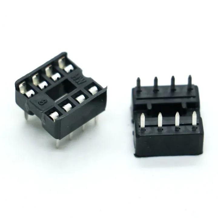 5Pcs-%208Pin%20IC%20Base%208%20Pin%20Leads%20PCB%20Mount%20Low%20Cost%20IC%20Socket%20DIL%20DIP%20IC%20Socket%20PCB%20Mount%20Connector%20Adaptor%20Solder%20Type%20IC%20Base%20Socket%208%20Pin%20IC%20Base%20-%20Image%202
