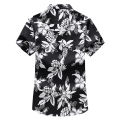 Men floral printed Slim Short sleeve shirts Summer Hawaiian vacation Party casual red blue black Shirt camisa masculina 6XL 7XL.