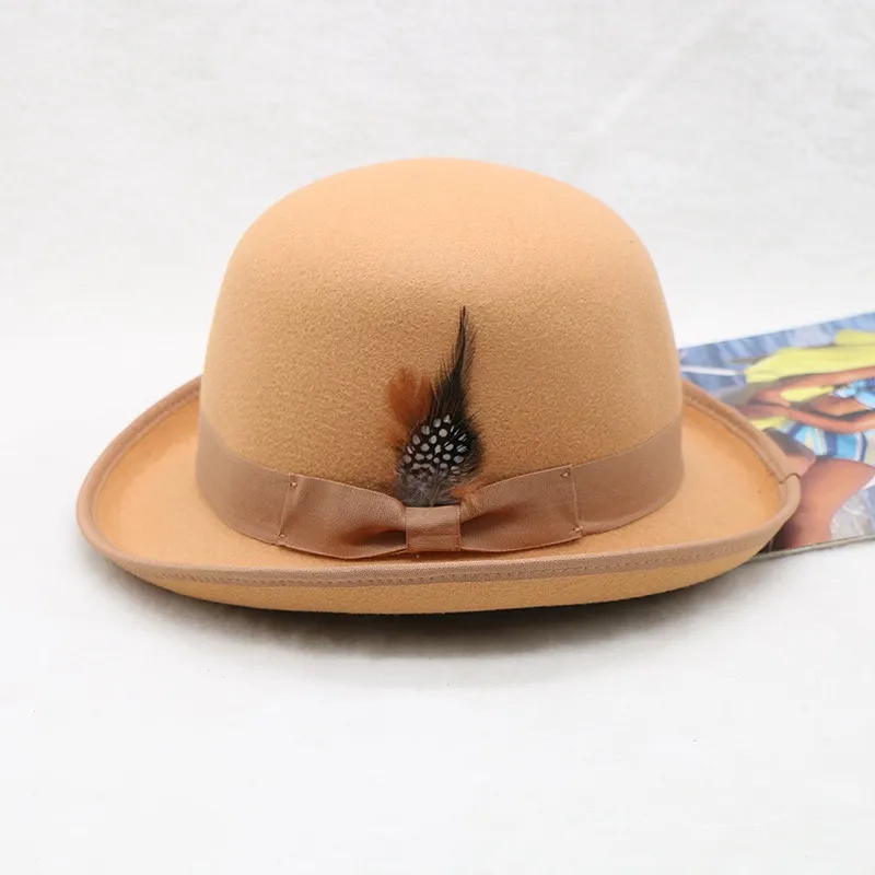 2024 New High Quality Man Fedora Unisex Gentleman Round Top Cap