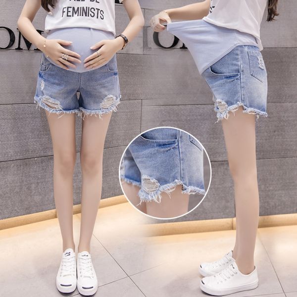 Shorts%20for%20Pregnant%20Women%20Summer%20Fashion%20Outdoor%20Ripped%20Denim%20Shorts%20Fashionable%20Mom%20Loose%20Wide%20Leg%20Pants%20Pregnant%20Maternity%20Pants%20Hot%20Pants%20-%20Image%203