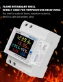 6IN1 Din Rail AC Monitor 220V 100A Voltage Current Power Factor Active KWH Electric Energy Frequency Meter VOLT AMP.