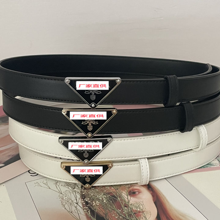Triangle Belt P Letter Men's and Women's High-End Belt Casual Versatile Shorts Skirt Business Formal Wear Jeans Strap