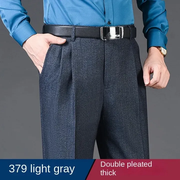 Double%20Pleated%20Mens%20suit%20pants%20Loose%20Fitting%20High%20Waist%20Trousers%20for%20Male%20Casual%20Business%20Formal%20Dress%20Pants%20Thick%20Autumn%20Winter%20-%20Image%207