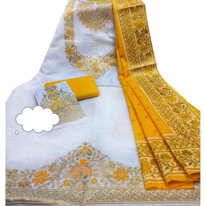 Boishakhi%20and%20Eid%20Collection%20-%20Cotton%20Unstitched%20Screen%20Print%203-Piece%20Set%20for%20Women%20-%20Image%203