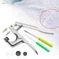 Hand Pressure Pliers Set Fastener Kit Handmade Snaps Installation Hand Tools Accessories Fastener Pliers Set for Prong Snap Buttons Beginner.