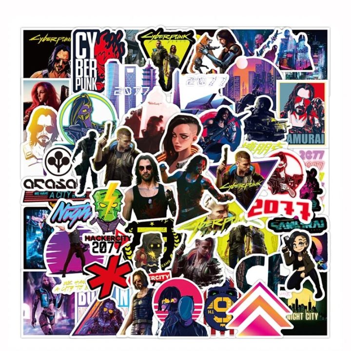 10/50pcs/Pack Cyberpunks 2077 Hot Game Stickers Funny Laptop PS5 Luggage Car Cool Cyberpunks Graffiti Sticker Kids Toy Gift