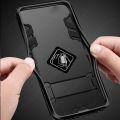 For Huawei Nova 3i Back Cover Shockproof Hybrid Armor Stand Holder Design Hard Plastic Soft TPU Silicone Bumper Phone Case.