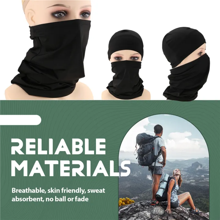 UV%20Protection%20Neck%20Gaiter%20Face%20Cover%20Ice%20Silk%20Cooling%20Arm%20Sleeves%20Skull%20Cap%20Set%20for%20Women%20Men%20Cycling%20Hiking%20-%20Image%205