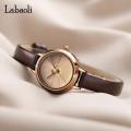 LABAOLI Leather Women Watches Creative Dial Rose Gold Women Bracelet Watches For Ladies Wrist Watches Quartz High Quality 2023. 