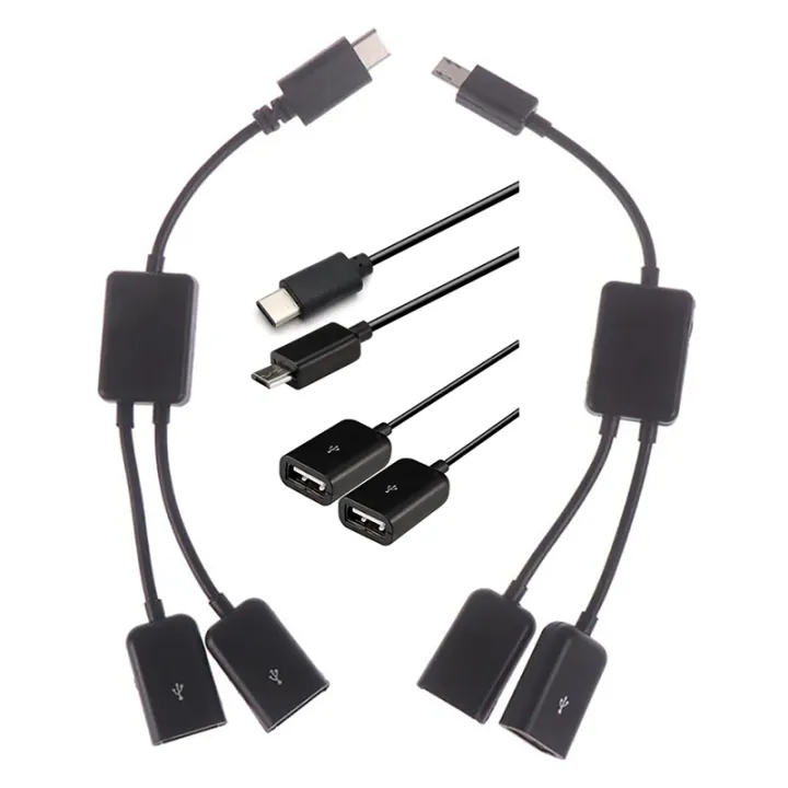 Micro%20USB/Type%20C%20to%202%20OTG%20Dual%20Port%20HUB%20Cable%20Y%20Splitter%20for%20tablet%20PC%20Android%20Adapter%20Converter%20Jessica%20-%20Image%203