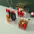 large size Lipstick Holder Display Rack Case Cosmetic Nail Polish Make Up Organiser Box 24 Grids Acrylic Makeup Organizer.