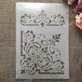 Stencil for Wall & Fashion Painting Template 10in by 8in..