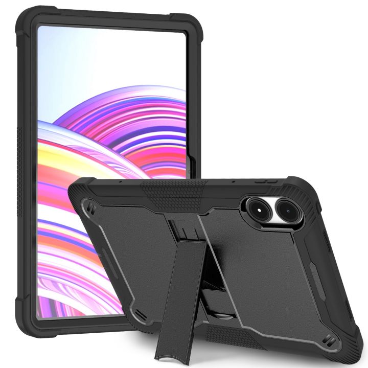 (New) Shockproof Silicone Hybrid PC Case with Holder For Xiaomi Redmi Pad Pro 12.1