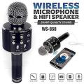 Wireless Bluetooth Microphone Stylish Speaker -BLACK. 