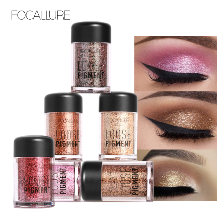 2024 FOCALLURE Glitter Eyeshadow 18 Colors Diamond Eye Glitter Powder Waterpoof Makeup Eye Shadow Crystal Shiny Cosmetics For Women Myhappinessisyou