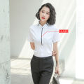 Business Shirt Female Student Korean Style Loose 2024 Spring and Autumn New Slim Bottoming White Shirt Formal Suit Work Clothes.