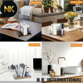 Standing Napkin Dispenser Metal Rotating Napkin Holder for Kitchen Dining Table, Pepper Shakers Not Included. 