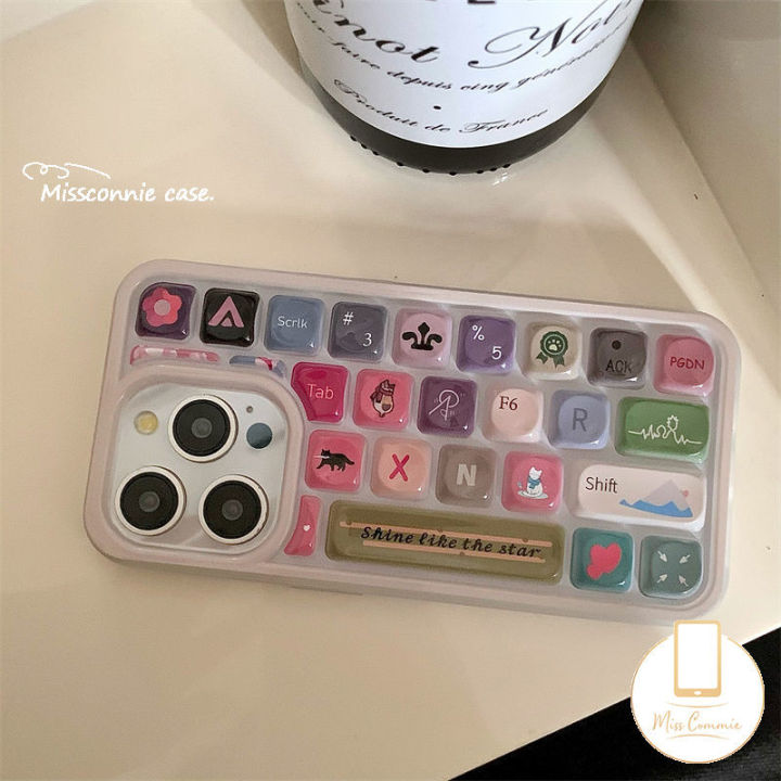Cartoon%20Flower%20Black%20Kitten%20Love%20Heart%20Cat%20Candy%20Color%20Cover%20Compatible%20for%20IPhone%20Air%2017%2016%2013%2015%2014%2012%2011%20Pro%20Max%2016%2011%2015%2013%2012%2014%20Pro%203D%20Keyboard%20Stress%20Relief%20Entertainment%20Soft%20Case%20-%20Image%202