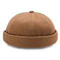Vintage Dome Hat Mens Cotton Beanies for Men Docker Sailor Crimping Brimless Skull Caps Casual Elastic Cap. 