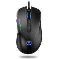 HXSJ Wired Gaming Mouse 3200DPI Ergonomic Mouse 4 Adjustable DPI Levels 7 Programmable Buttons 6-color Breathing Light Black.