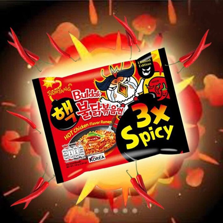 Samyang%20Korean%20Buldak%20Hot%20Chicken%20Flavor%20Ramen%203X%20Spicy%20Noodles%20140%20gm%20-%20Image%203