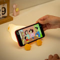 Duck Rechargeable LED Night Light Pat Silicone Lamp Bedside Cartoon Cute Children Nightlights for Home Room Decor Birthday Gift. 