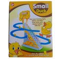 Duck Slide Toy Set, Funny Automatic Stair-Climbing Ducklings Cartoon Race Track Set with Lights and Music (Duck) Small Duck. 
