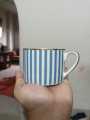 Porcelain ceremic cup with Gloden stripe 1 pc. 