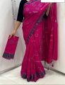 Multicolor Batik Print Cotton Saree for Women with Running Blouse Piece, Casual, Party and Festive Wear.
