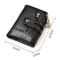 New Men Wallets PU Leather Short Card Holder Chain Luxury Brand Men's Purse High Quality Classic Retro Male Wallet. 