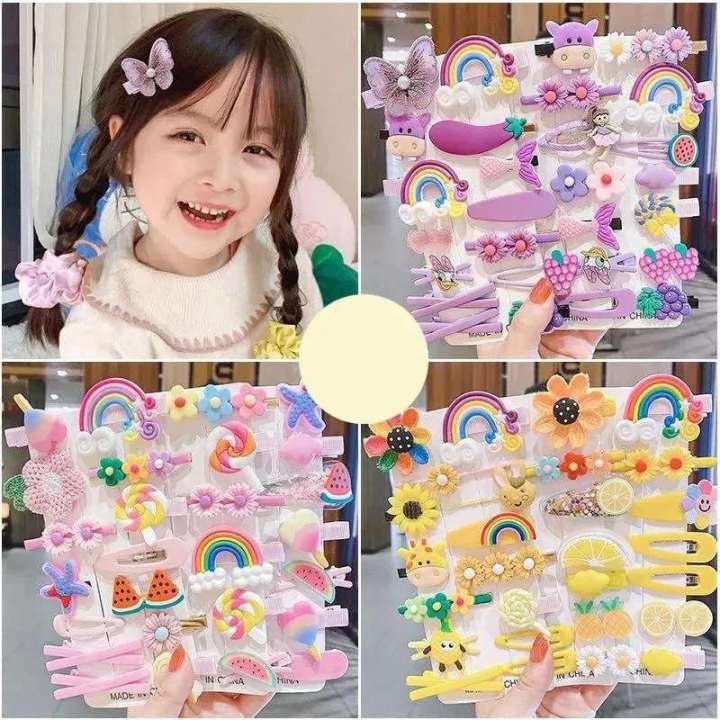 Baby Girl Cute China Color Matching Hair Clip Set/Hair Accessories