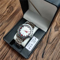 OMYA Waterproof Men's Watch Stainless Steel Strap Calendar Men's Quartz Watch Cross Border Belt Watch Wholesale.