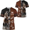 Personalized Horse 3D Shirt with Custom Name Collection T- Shirt 3D All Over Printing S-5XL. 