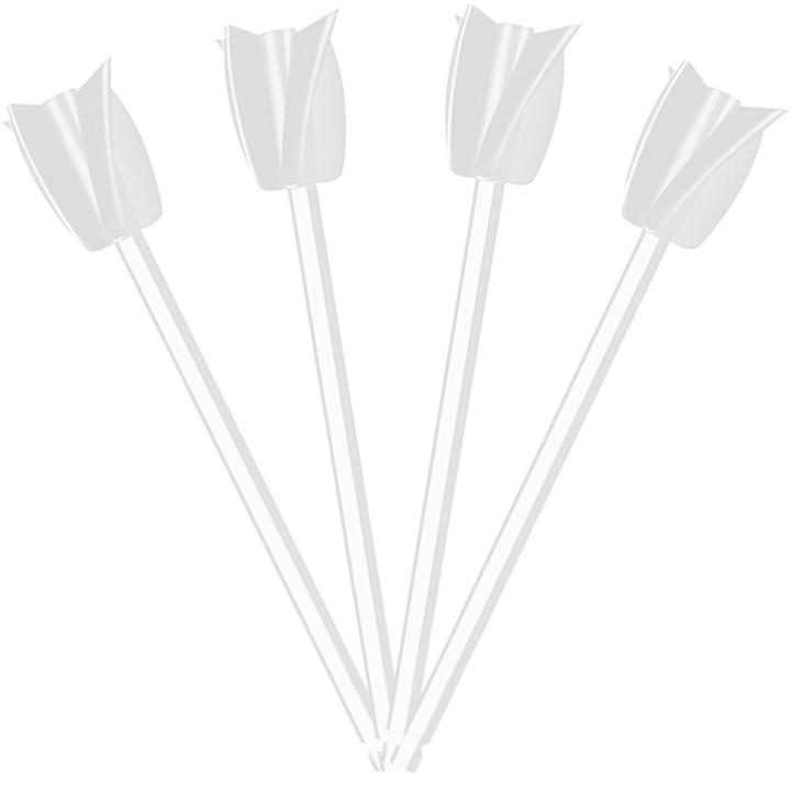 4Pcs Epoxy Mixing Stick Paint Stirring Rod with Drill Chuck (White)