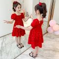 Fast delivery girl dresses kids dress short sleeve children's clothing girl princess dress baju baby girl clothes baju budak perempuan. 