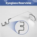 Bike Bicycle Cycling Riding Mirror Helmet Mount Rearview Rear View Eyeglass.