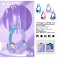 2022 New Wireless Earphones RGB Rabbit Ears Headset with Mic Cute Girls Music Bluetooth Headphones For Children's Gamer Headset with Portability. 