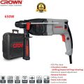 CROWN Rotary Hammer SDS-Plus 600W, Drilling output: 20 mm, impact power: 1.7J, Impact rate: 0-5800 per min, with 3 pcs drill bits, Model: CT18180. 