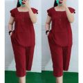 Ladies Cotton Soft Casual Wear Kurta with Comfort Fit Pant Tunic Dress Set. 